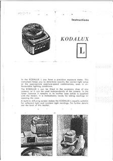 Kodak Retina Kodalux manual. Camera Instructions.